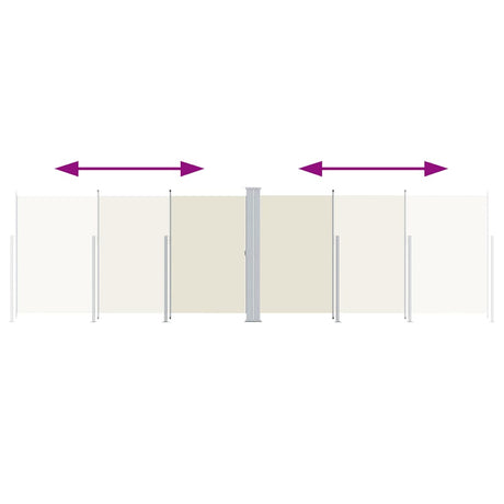 Vidaxl forrude udvides 200x600 cm creme -farvet
