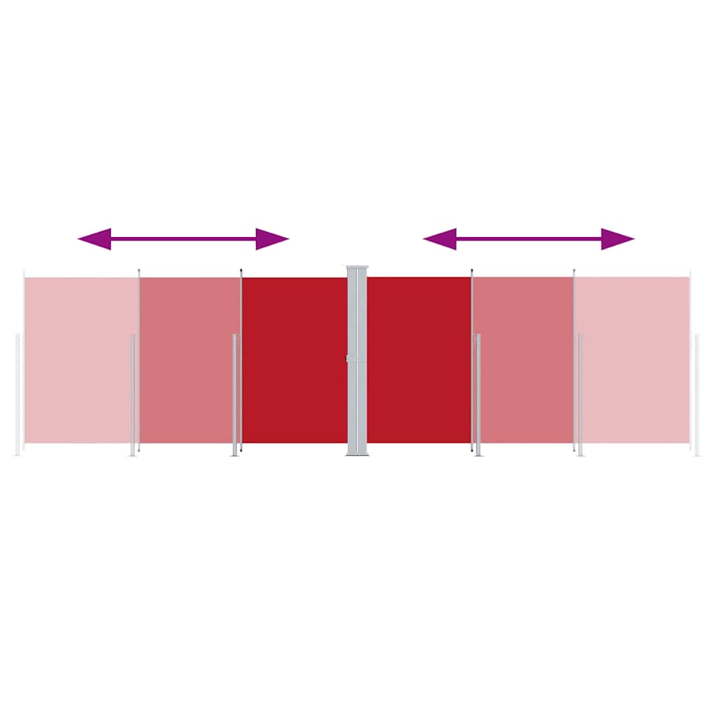 Vidaxl forrude udvides 220x600 cm rød