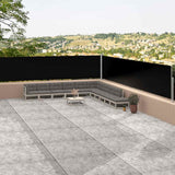 Vidaxl forrude udvides 117x1200 cm sort