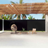 Vidaxl forrude udvides 220x1200 cm sort