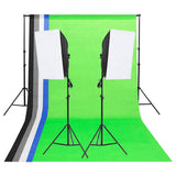 Vidaxl Studio Lighting Set med baggrunde og softboxes