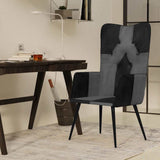 Vidaxl fauteuil echt leer zwart en grijs