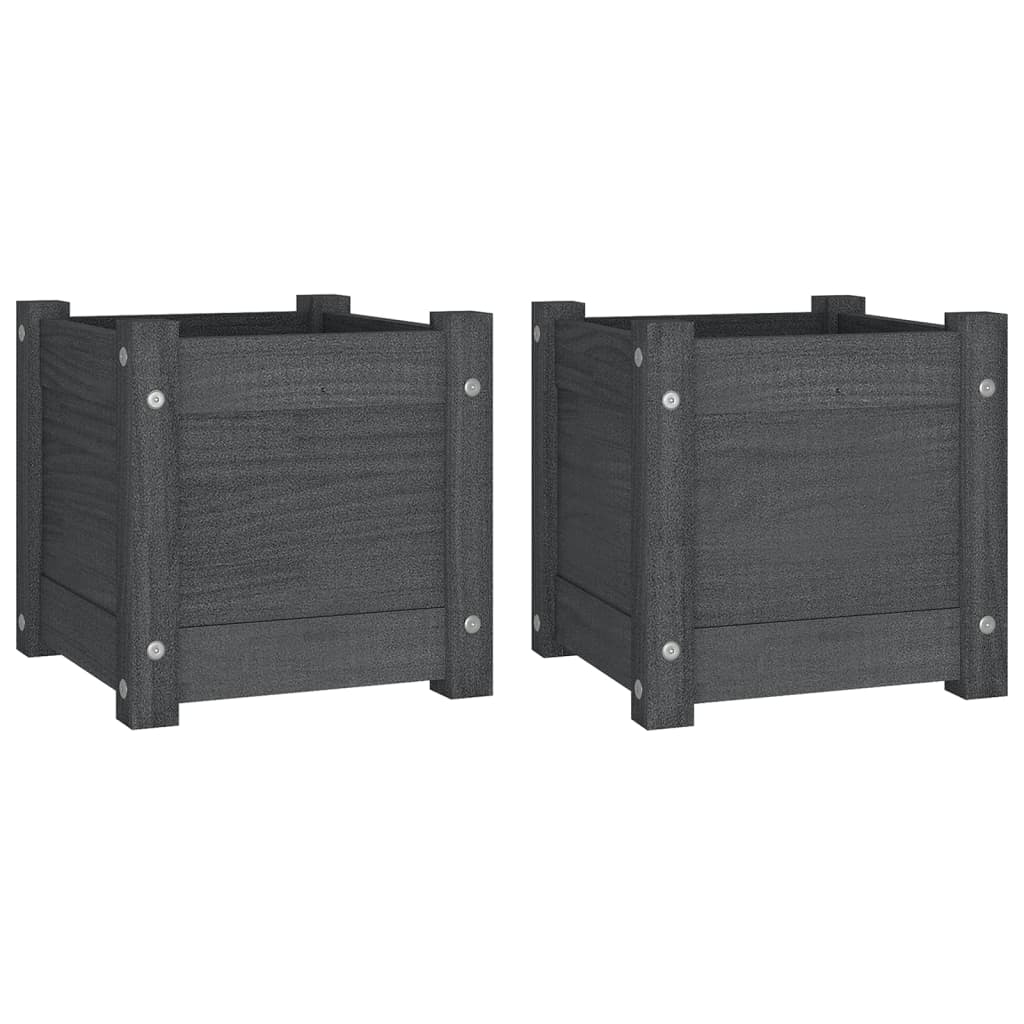 Vidaxl Planters 2 stk 31x31x31 cm Solid fyrretræ