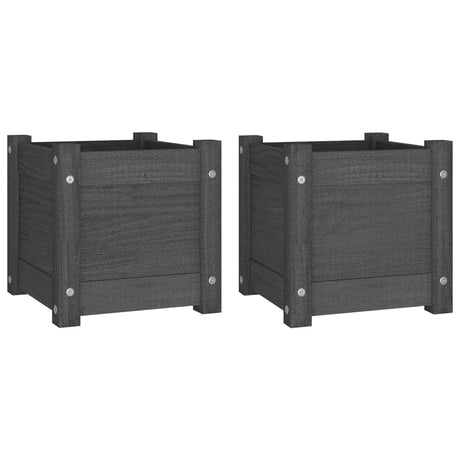 Vidaxl Planters 2 stk 31x31x31 cm Solid fyrretræ