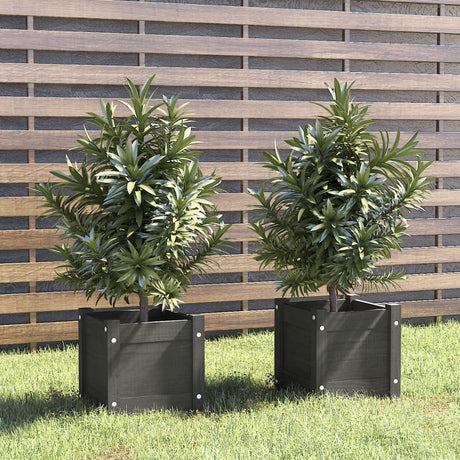 Vidaxl Planters 2 stk 31x31x31 cm Solid fyrretræ