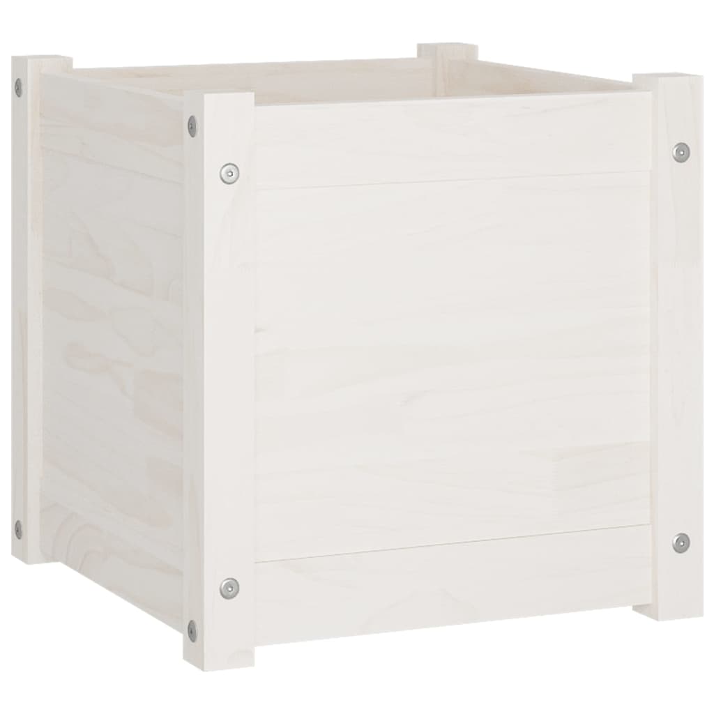 Vidaxl Planning Box 40x40x40 cm Solid fyrretræ hvid