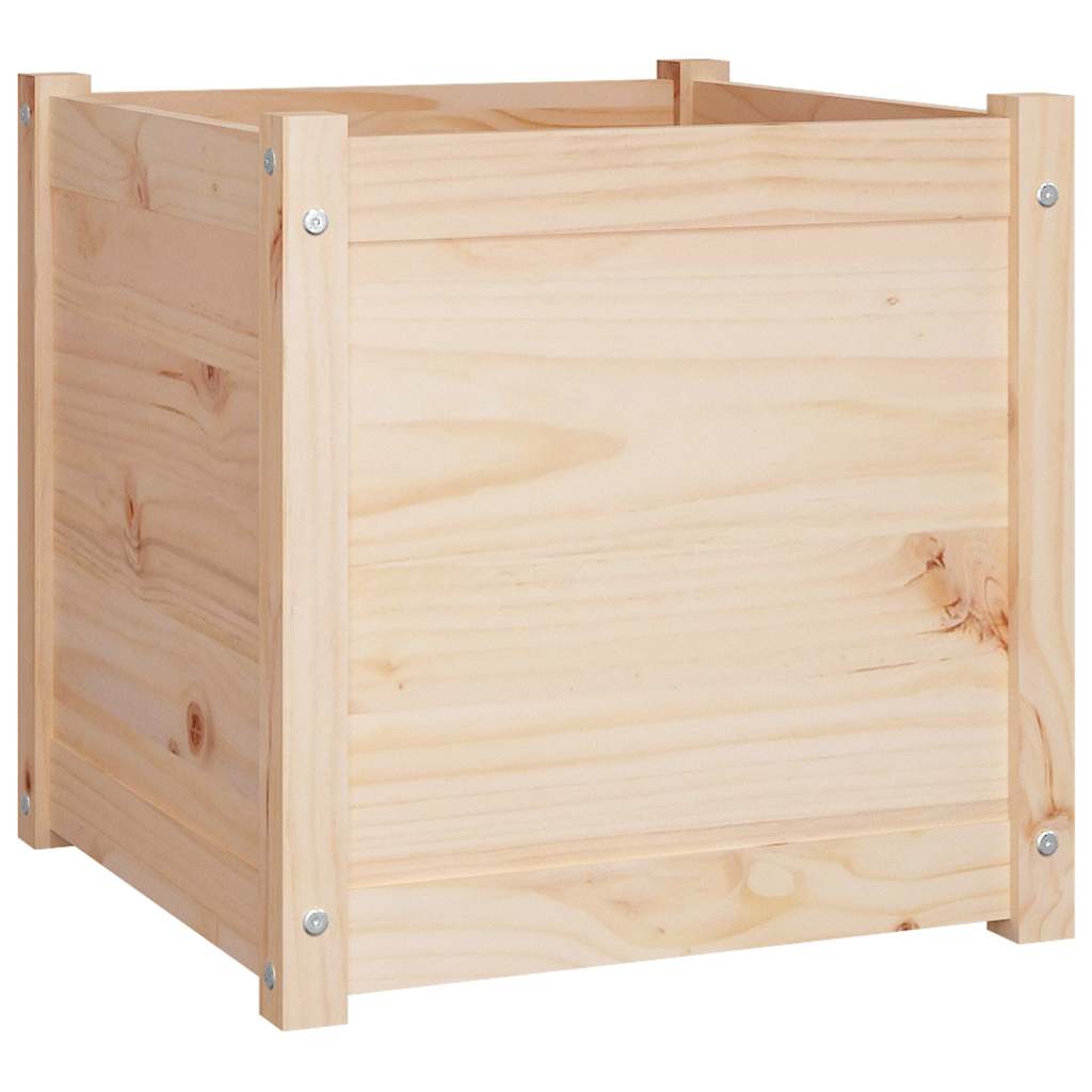 Vidaxl plantenbakken 2 st 50x50x50 cm massief grenenhout