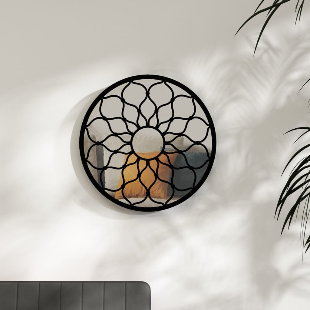 Vidaxl Mirror omkring 40x3 cm jern sort