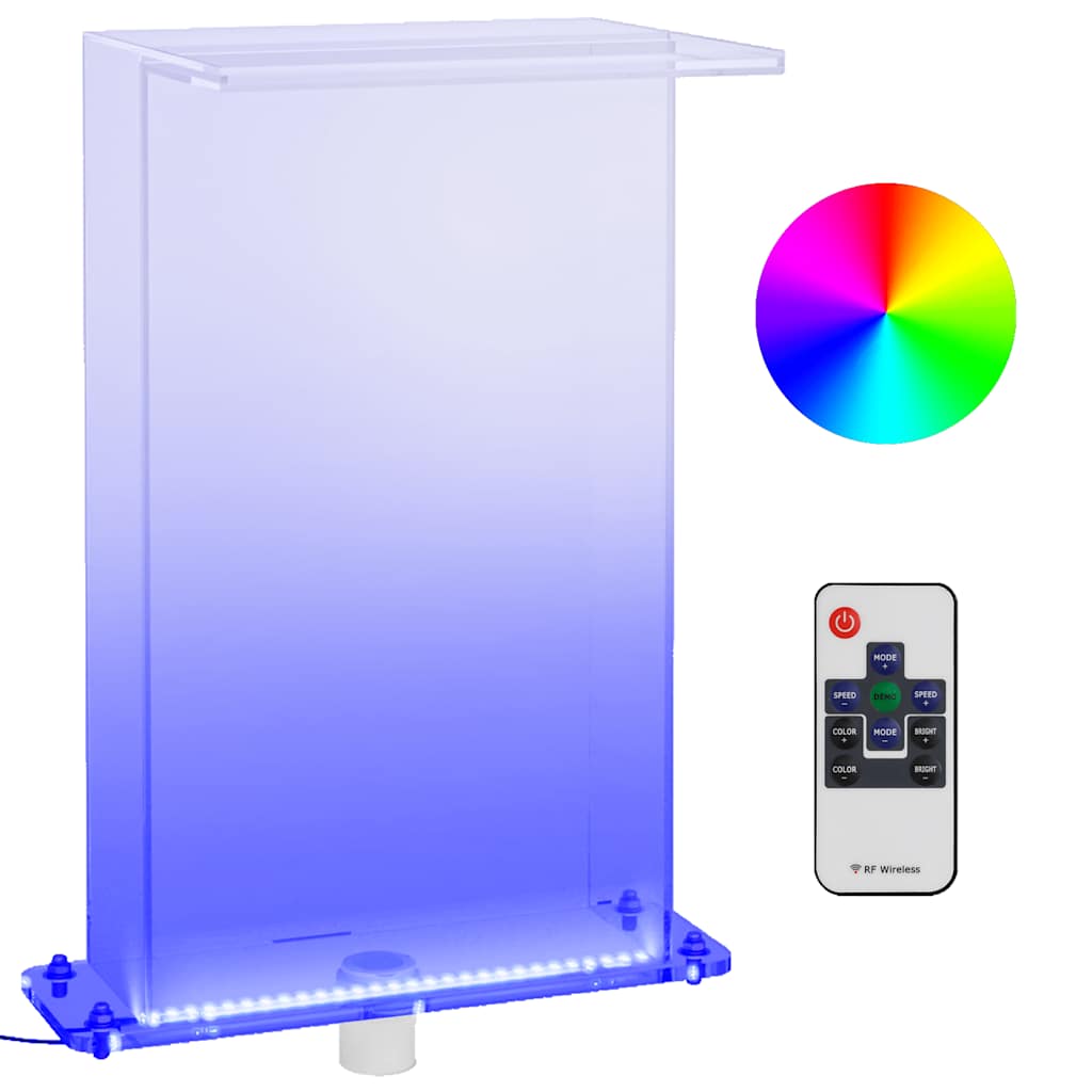 Vidaxl zwembadfontein met rgb led's 51 cm acryl