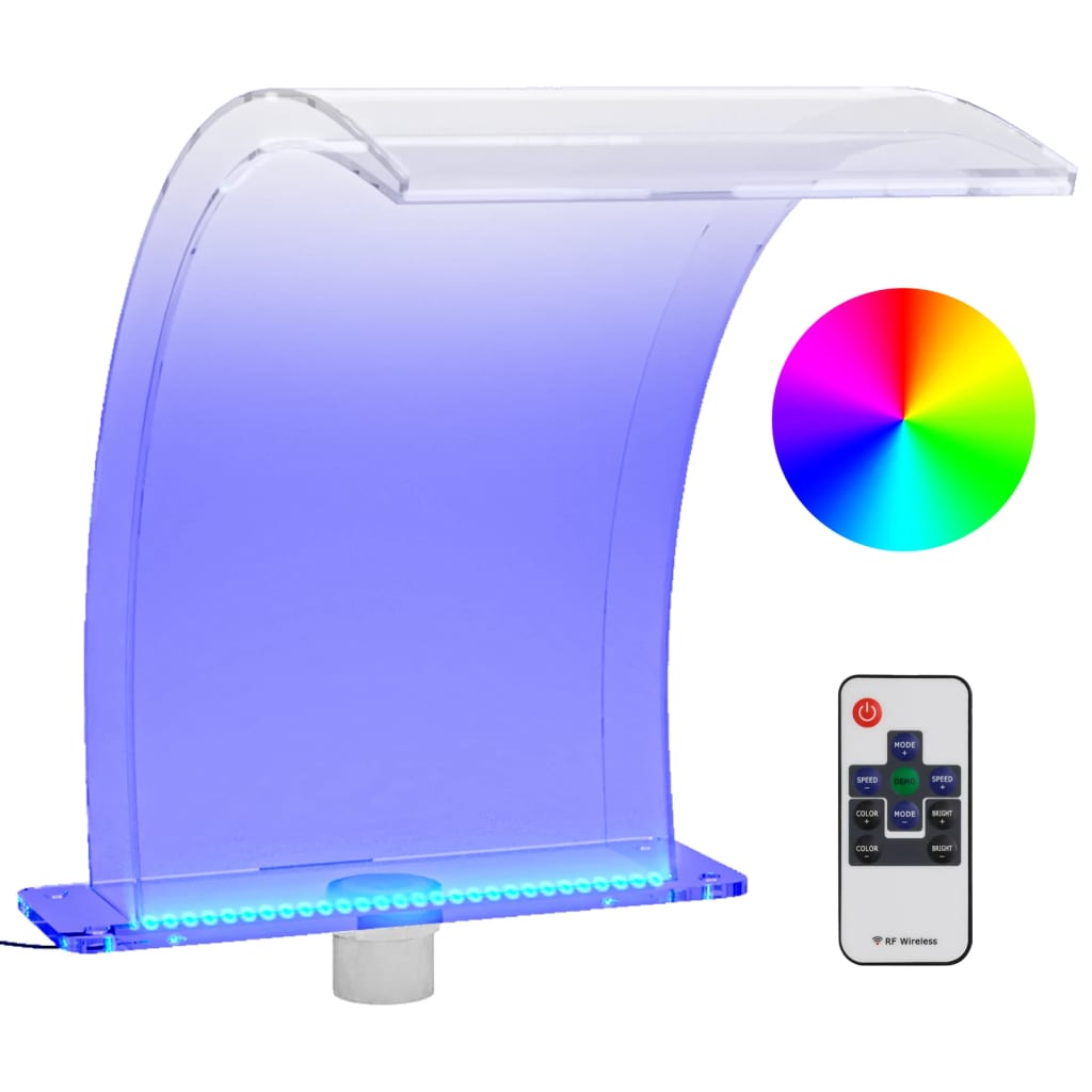 Vidaxl Swimming Pool Fountain med RGB LEDS 50 cm akryl