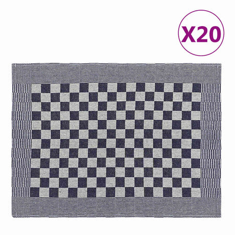 Vidaxl Kitchen Cloths 20 St 50x70 cm bomuld blå og hvid