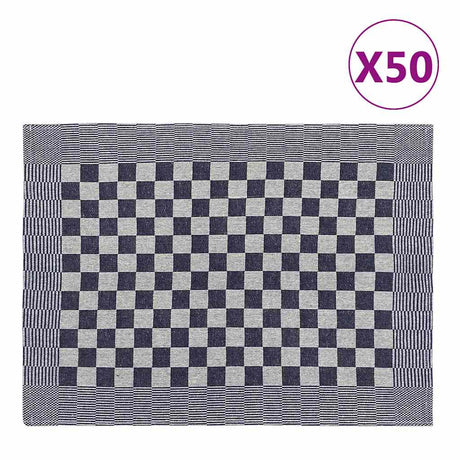 Vidaxl Kitchen Cloths 50 St 50x70 cm bomuld blå og hvid