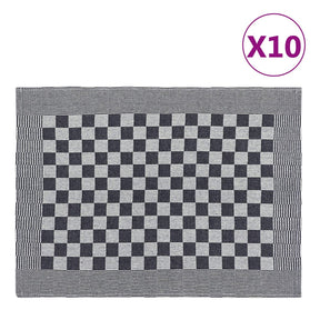 Vidaxl Kitchen Cloths 10 St 50x70 cm bomuld sort og hvid