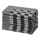 Vidaxl Kitchen Cloths 10 St 50x70 cm bomuld sort og hvid