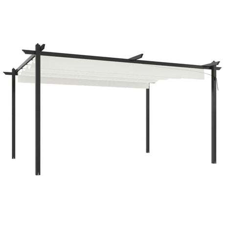 Vidaxl Garden Practor med udvideligt tag 4x3 m creme farvet