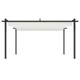 Vidaxl Garden Practor med udvideligt tag 4x3 m creme farvet