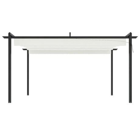 Vidaxl Garden Practor med udvideligt tag 4x3 m creme farvet