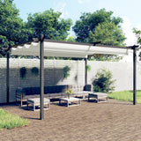 Vidaxl Garden Practor med udvideligt tag 4x3 m creme farvet
