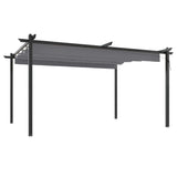Vidaxl Garden Practor med udvideligt tag 4x3 m anthracit -farvet