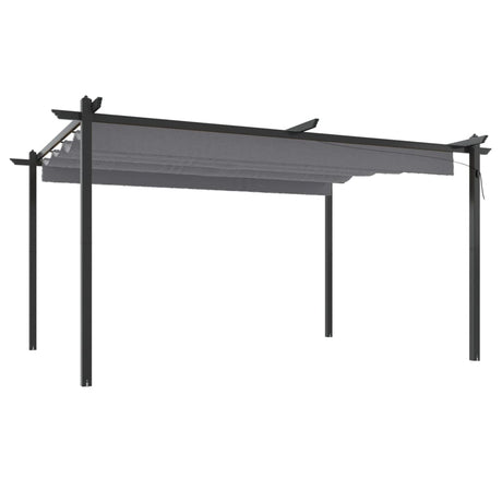 Vidaxl Garden Practor med udvideligt tag 4x3 m anthracit -farvet
