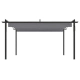 Vidaxl Garden Practor med udvideligt tag 4x3 m anthracit -farvet