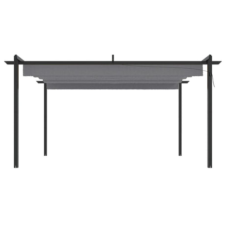 Vidaxl Garden Practor med udvideligt tag 4x3 m anthracit -farvet