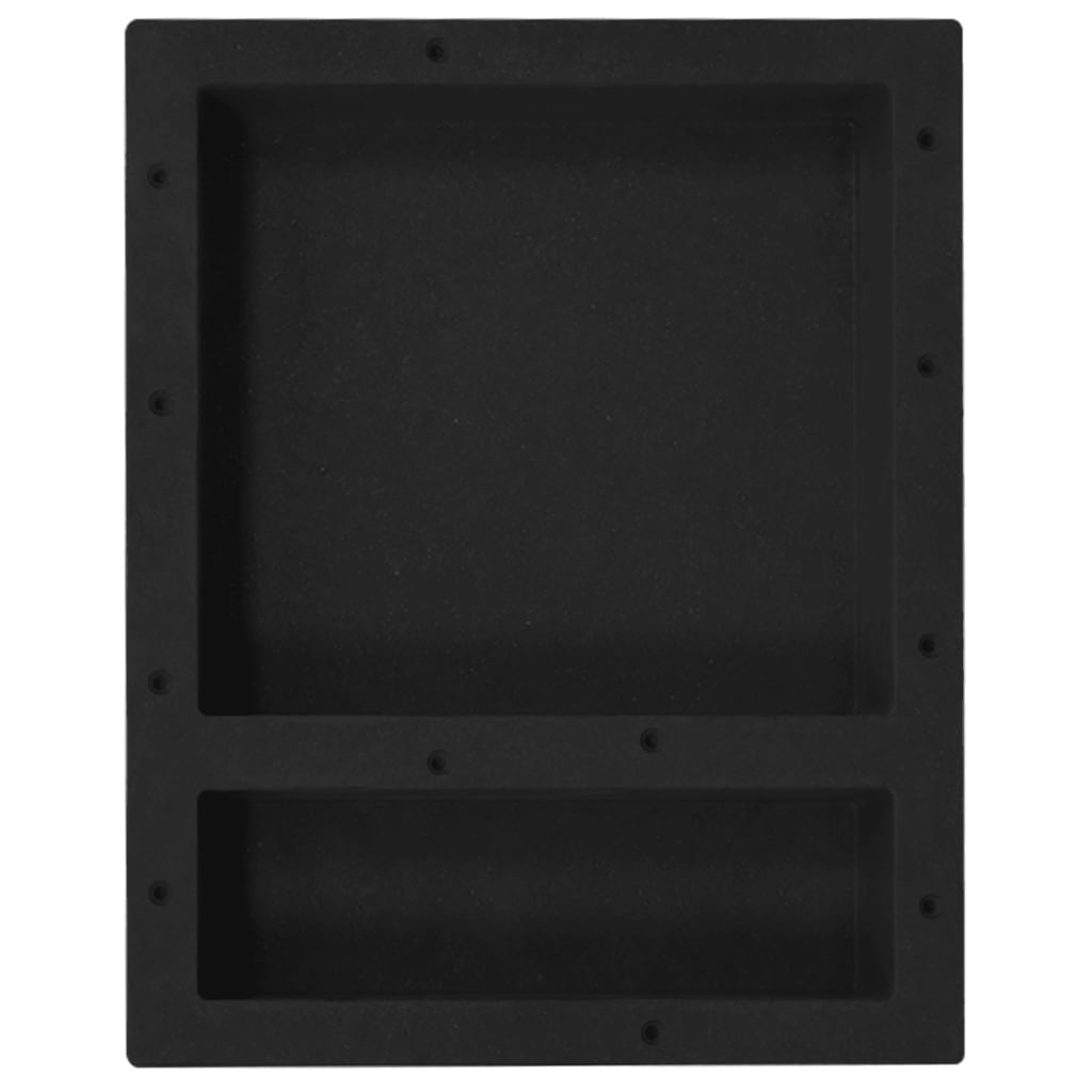 Vidaxl bruser med 2 rum 41x51x10 cm mat sort