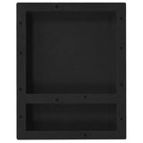 Vidaxl bruser med 2 rum 41x51x10 cm mat sort
