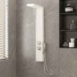 Vidaxl brusepanel system aluminium hvid