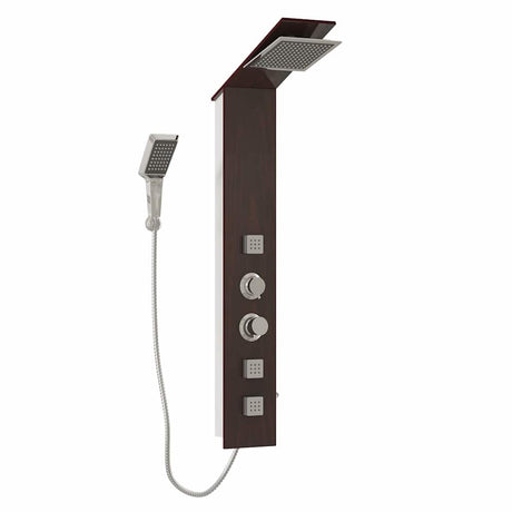 Vidaxl brusepanel system glas brun