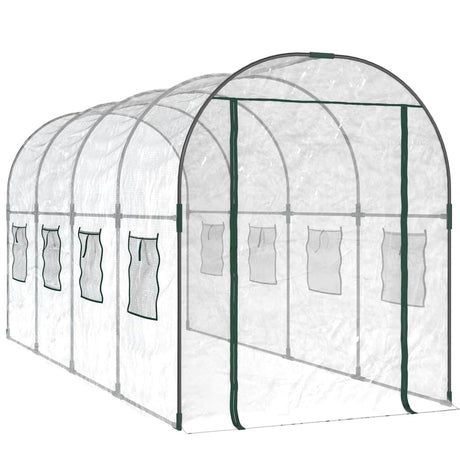 Vidaxx Garden Greenhouse 160x400x190 cm PVC og pulverovertrukket stål gennemsigtig
