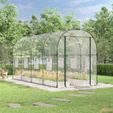 Vidaxx Garden Greenhouse 160x400x190 cm PVC og pulverovertrukket stål gennemsigtig