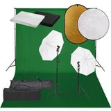 Vidaxxl fotostudiesæt med lyssæt, baggrund og reflektor