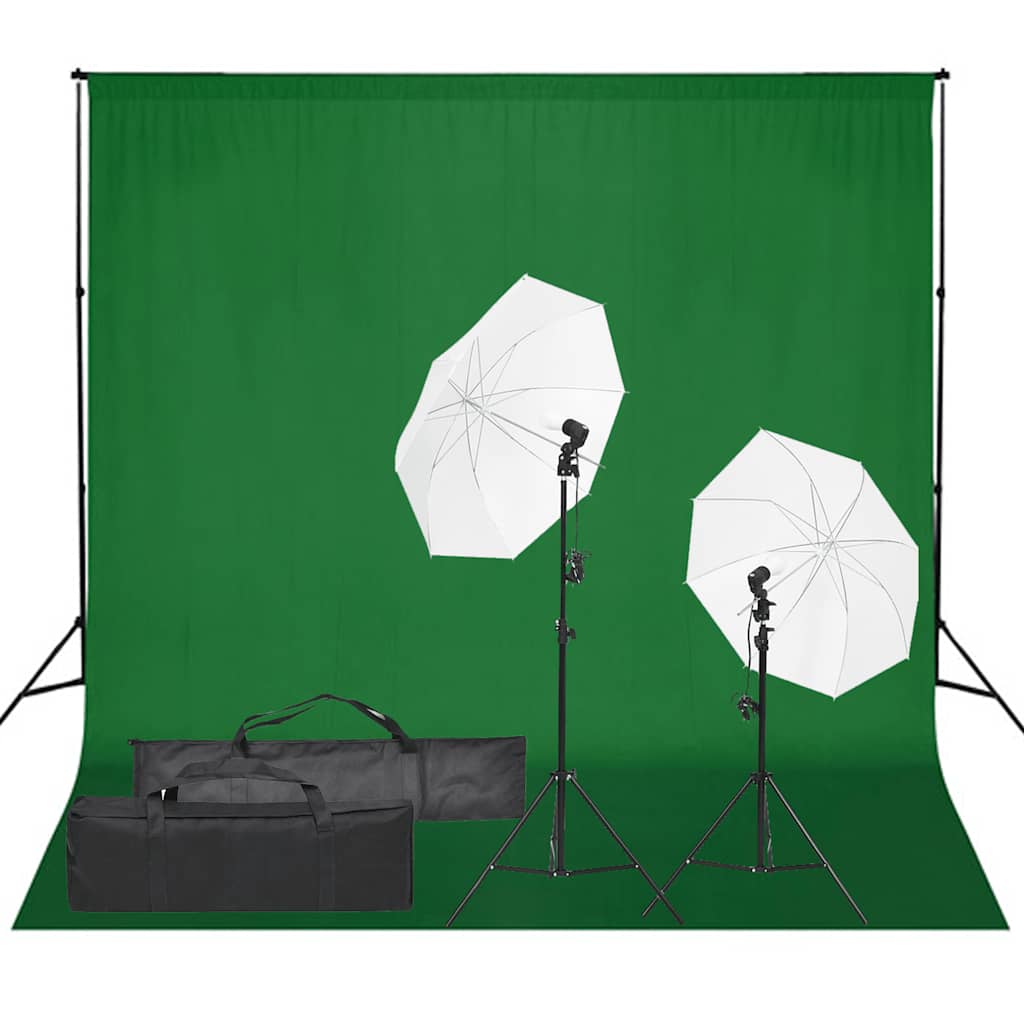 Vidaxxl fotostudiesæt med lyssæt og baggrund