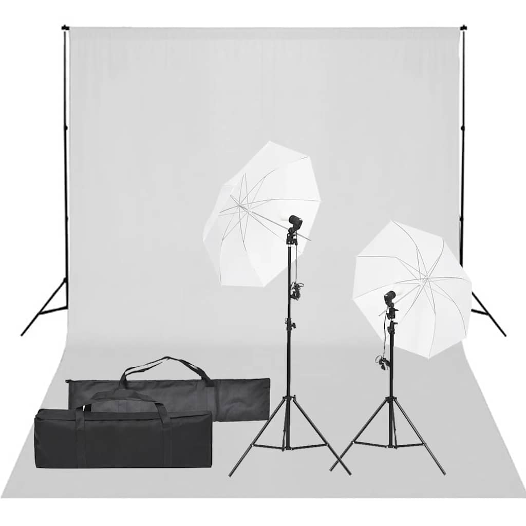 Vidaxxl fotostudiesæt med lyssæt og baggrund