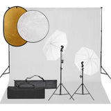 Vidaxxl fotostudiesæt med lyssæt, baggrund og reflektor
