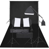 Vidaxl Photo Studio Set med belysningssæt og baggrund