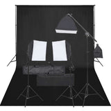Vidaxl Photo Studio Set med belysningssæt og baggrund