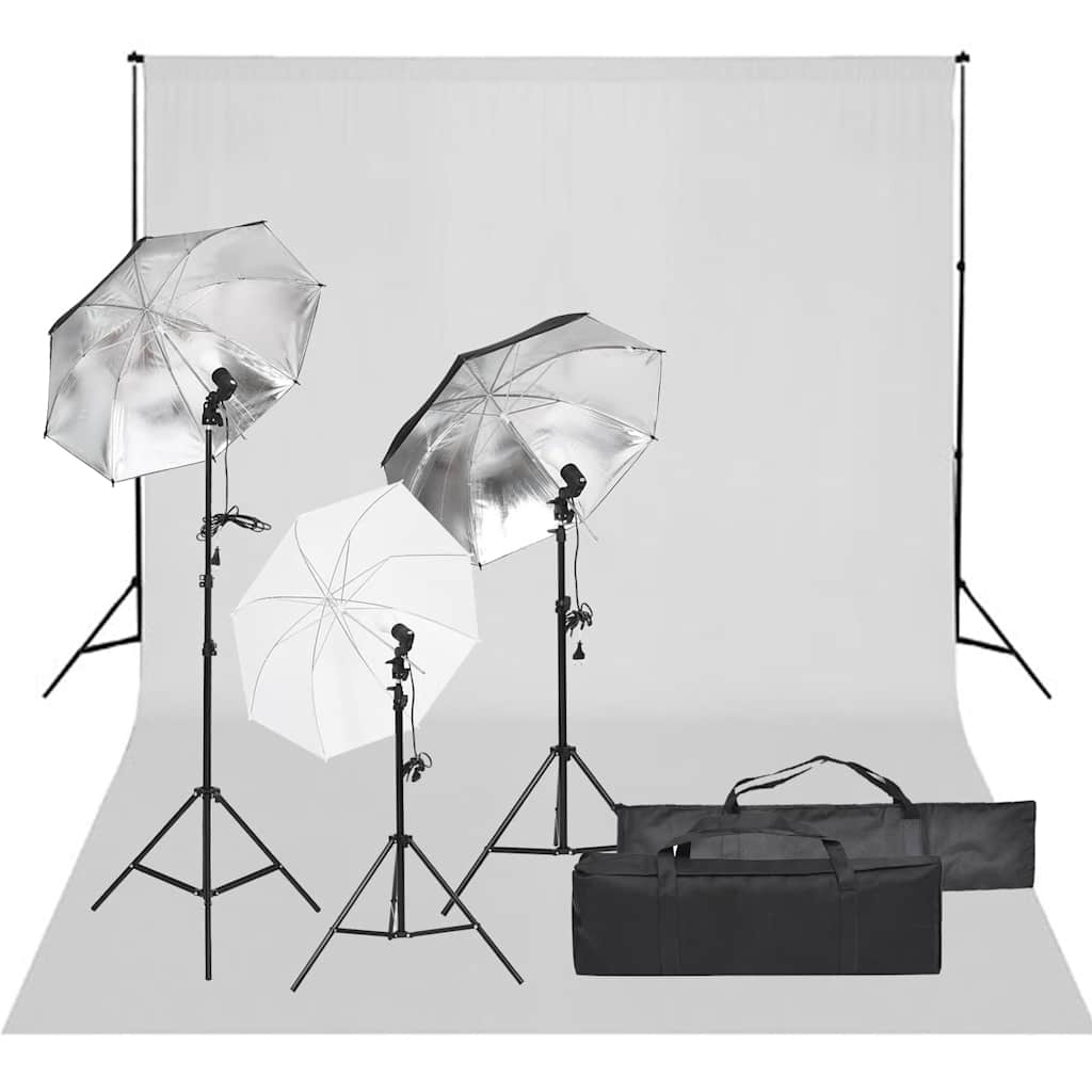 Vidaxxl fotostudiesæt med lyssæt og baggrund