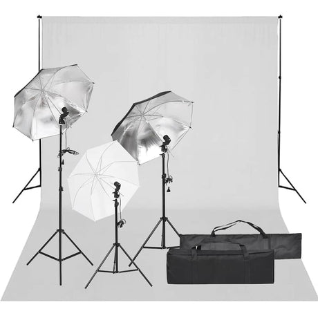Vidaxxl fotostudiesæt med lyssæt og baggrund
