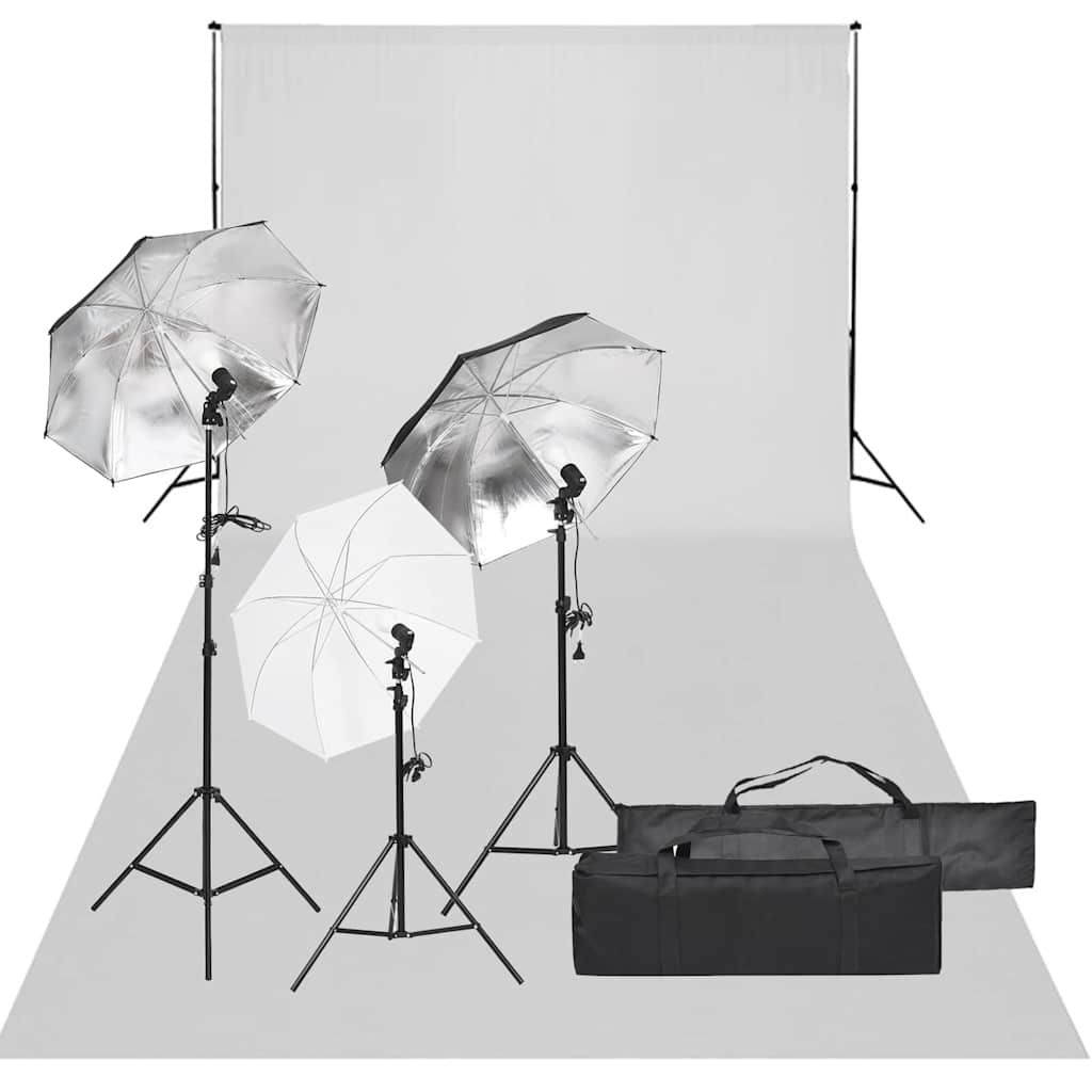 Vidaxxl fotostudiesæt med lyssæt og baggrund