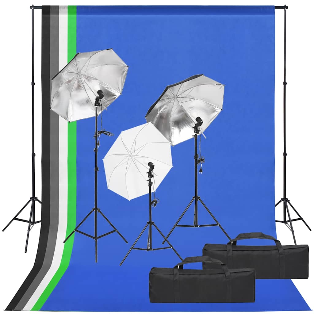 Vidaxxl fotostudiesæt med lyssæt og baggrund