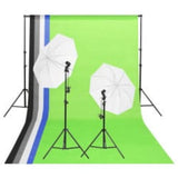 Vidaxxl fotostudiesæt med lyssæt, baggrund og reflektor