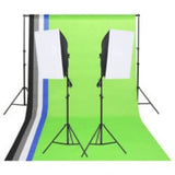 Vidaxxl fotostudiesæt med lyssæt, baggrund og reflektor