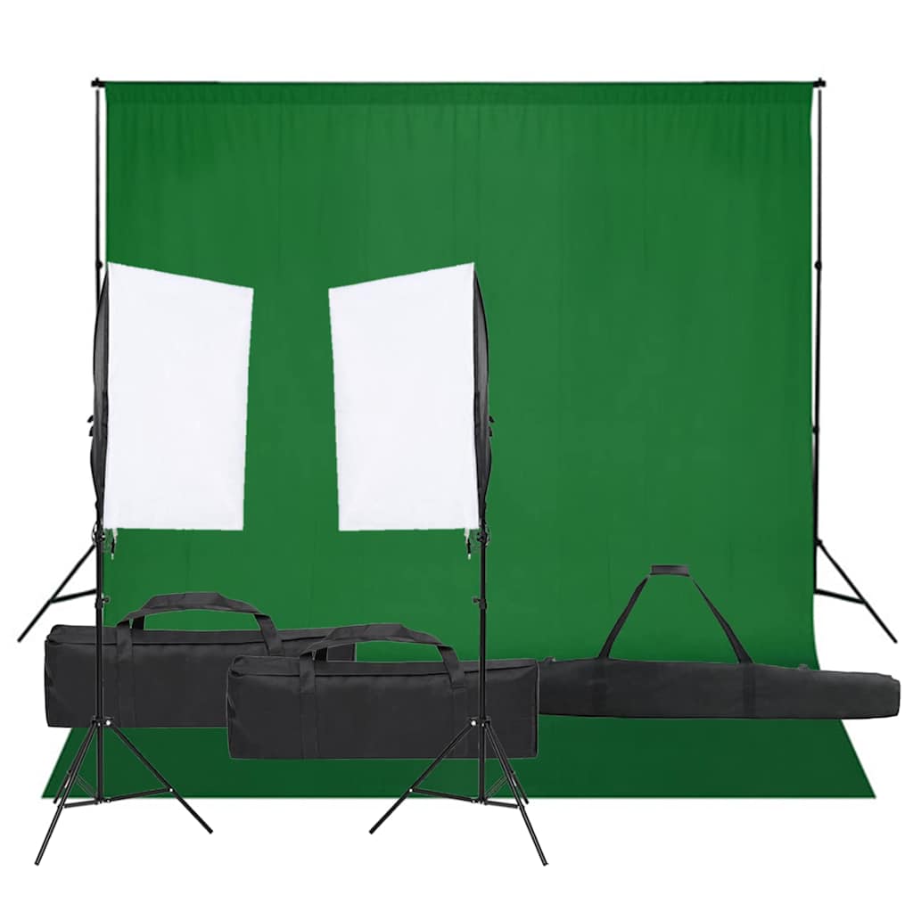 Vidaxxl fotostudiesæt med lyssæt og baggrund