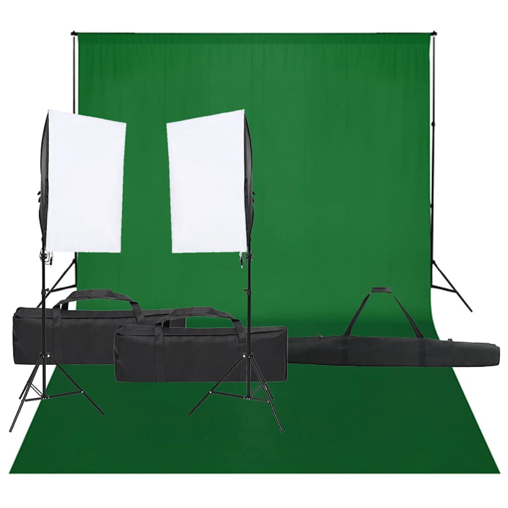 Vidaxxl fotostudiesæt med lyssæt og baggrund