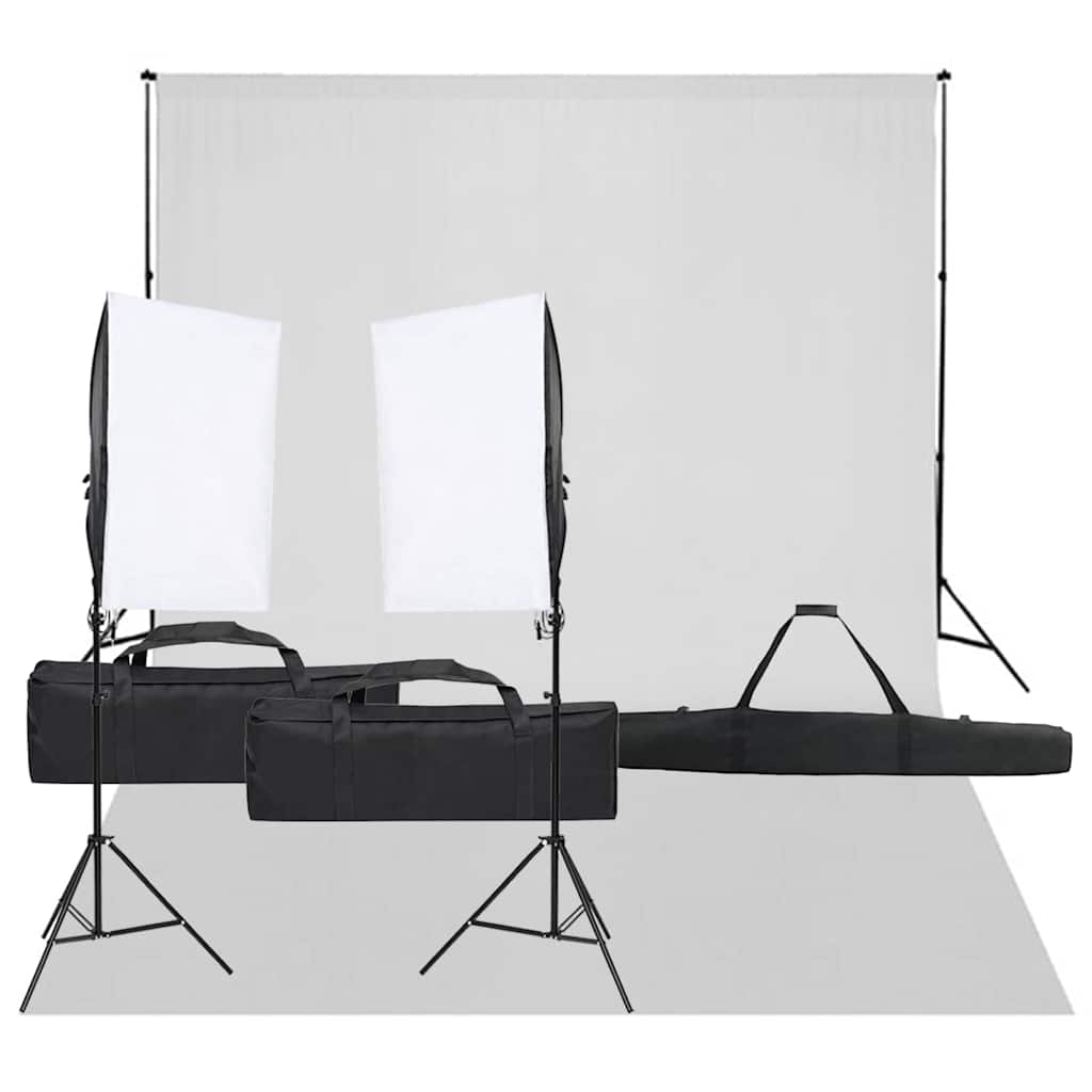 Vidaxxl fotostudiesæt med lyssæt og baggrund