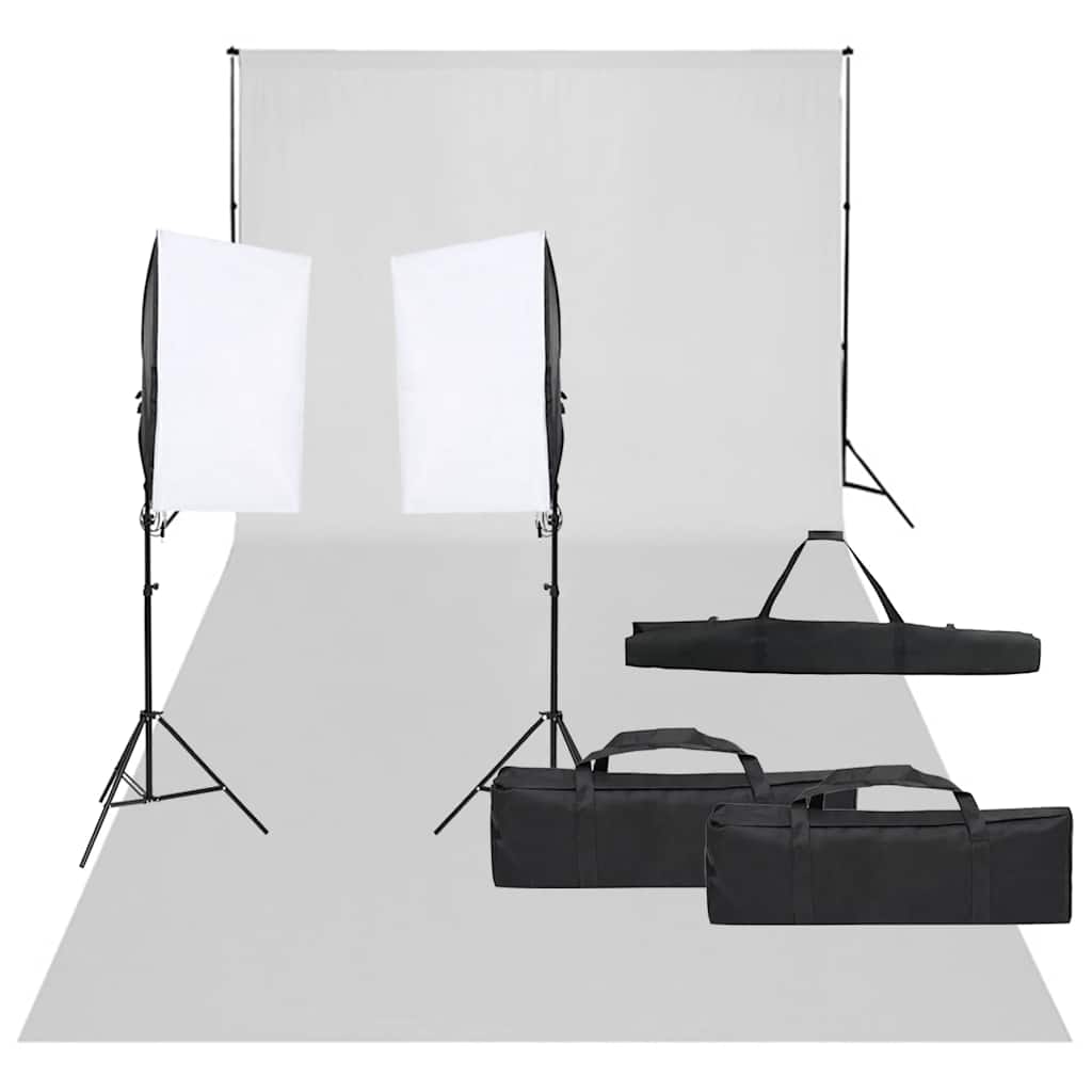 Vidaxxl fotostudiesæt med lyssæt og baggrund