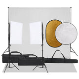 Vidaxxl fotostudiesæt med lyssæt, baggrund og reflektor