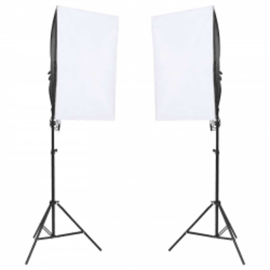 Vidaxxl fotostudiesæt med lyssæt, baggrund og reflektor